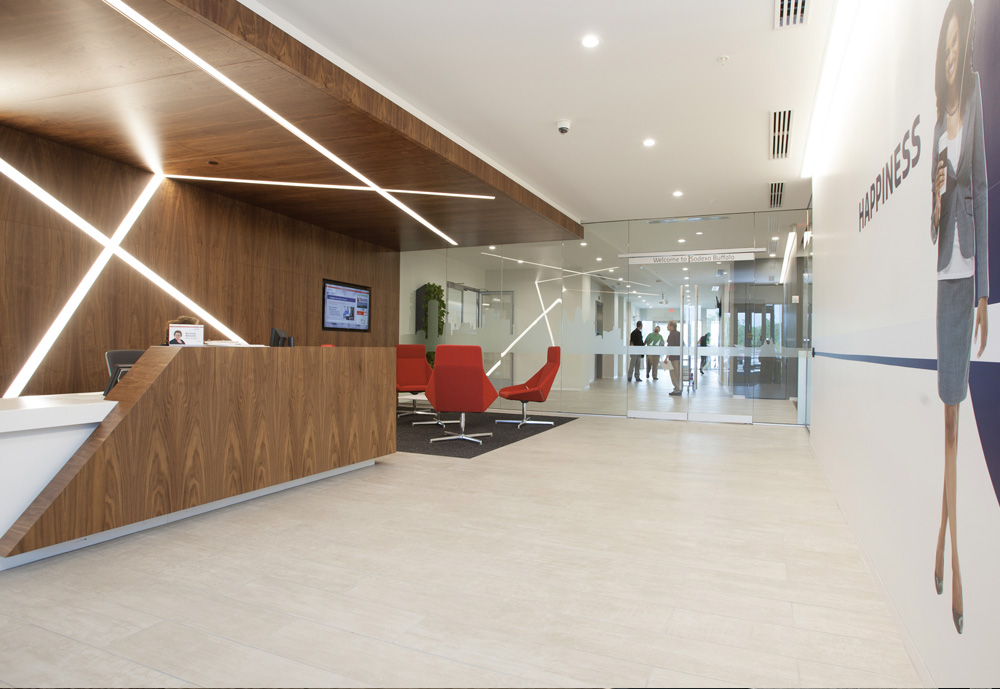 The Sodexo front lobby welcomes visitors and employees alike.