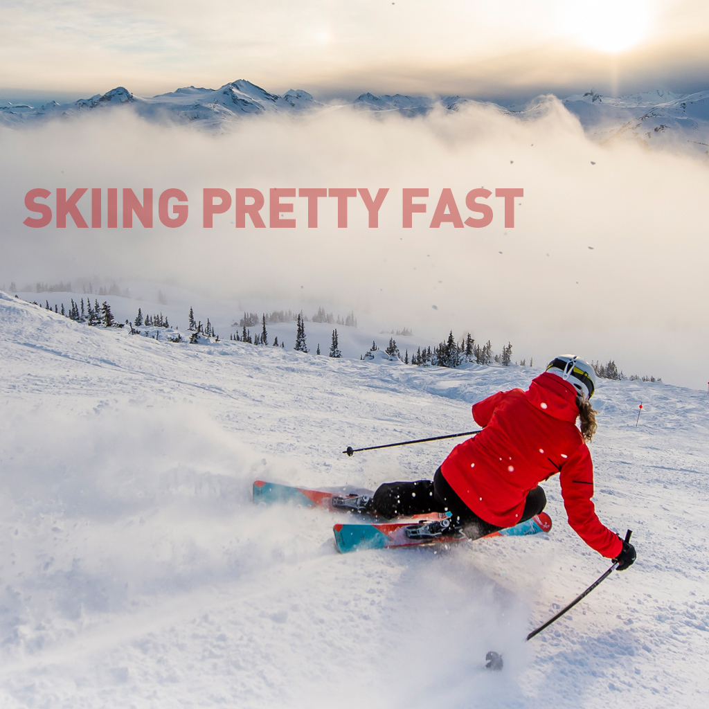 Woman skiing fast - skiyard.com