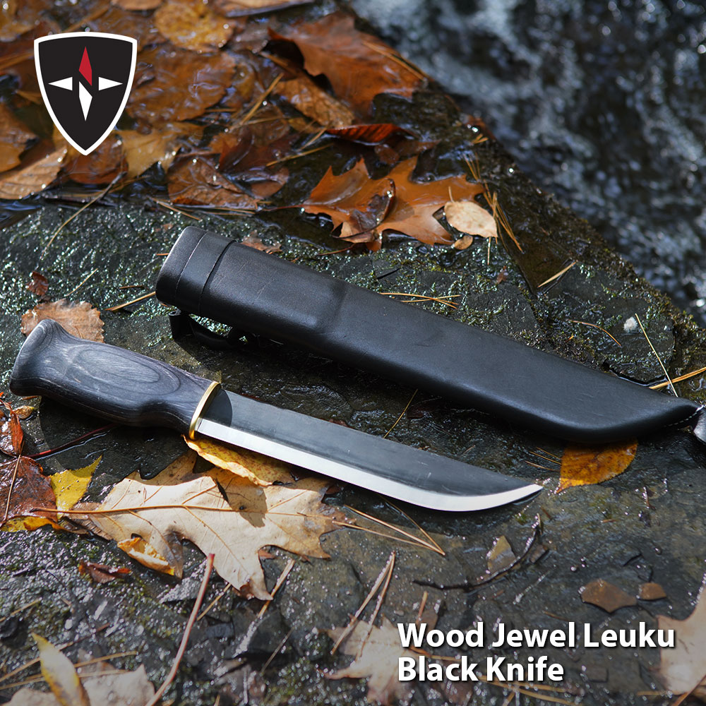 Wood Jewel knife on black shale